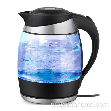 Оптовая дешевая бытовая техника 1.7L стеклянный чайник из нержавеющей стали высокого качества чайник для кипячения горячей воды электрический чайник
